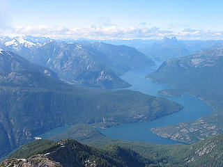 Mt Prophet (Left), Ross Lake And Hozomeen Mtn (Right) From Ruby Mtn