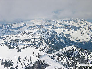 Mt Hinman Behind Clouds From Big Snow Mtn