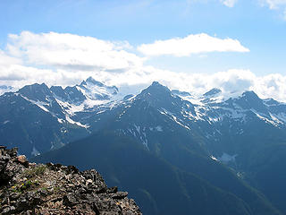 Clouds Obscuring Snowfield Peak, Colonial Peak, And Pyramid Peak From Ruby Mtn