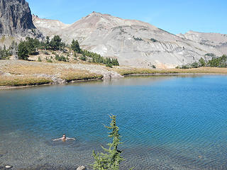 Michael swimming