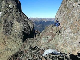 Eric starting the ledge