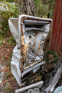 Refrigerator from Thompson Point cabin post explosion