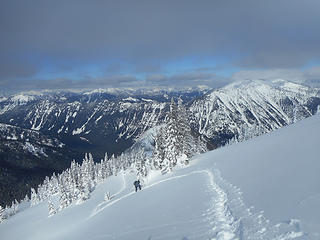 Heading to the notch minutes before the slide