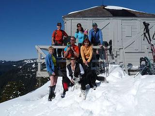 Our gang of seven at the lookout