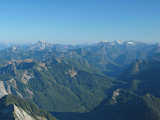 Sloan and Monte Cristo Peaks from 3 Fingers Lookout