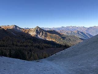 Looking back from Fish Creek Pass