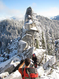 Looking back down the ridge