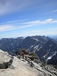 Mark walking the ridge