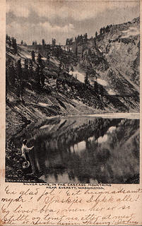 [i:56b0f8abed]Silver Lake, in the Cascade Mountains near Everett, Washington. No. 110 Daily Herald Co.[/i:56b0f8abed] Mailed 1906.