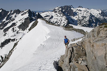 Through the snow and rocks