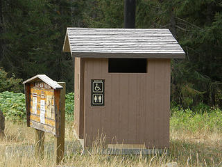 Toilet (yea I was surprised) at Miller Peak trailhead.