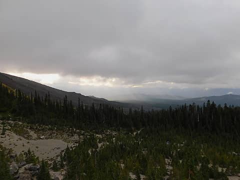 view out to the SW from the monitor ridge route up