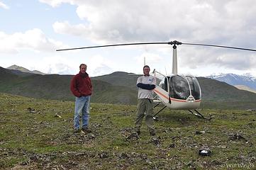 Me, Kurt, and the helicopter