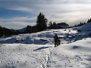 Descending through Mt. Forgotten Meadows