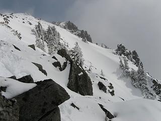Looking towards the summit of Townsend