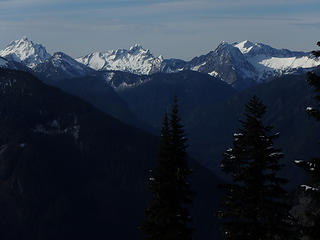 Looking South. Del Campo, Morning Star, Sperry, and Vesper.