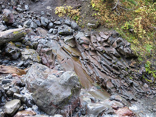 Another view of the flow at the stream crossing.