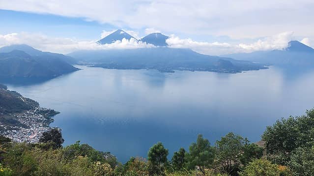 Lake Atitlan below from highway