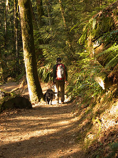 Joe and Cascade Headed Back Down