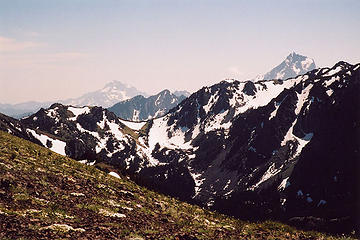 Silver Lakes Basin, Mt Constance on right and on left...