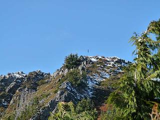 Finally, the summit of Bare is in site with some sort of "thing" sticking up from the top where the old lookout once stood