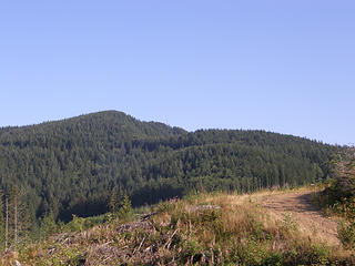 Final look back to towards McDonald summit area from clearcut.