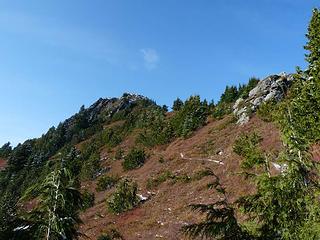 Not the summit of Bare, but looking up the switchback trail