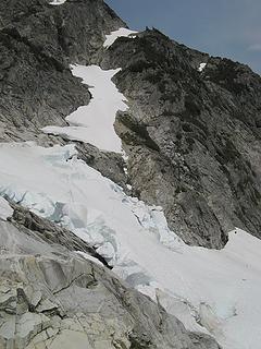 Looking back up to Picket Pass from the far side of the collapsed slab