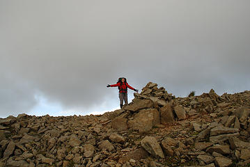 The second and final cairn of the entire trail! Pic by D.