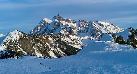 Shuksan with golden hour light