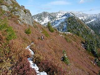 Why is there only snow on the trail?