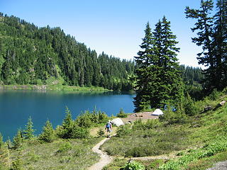 Our campsite at first  Twin Lake.