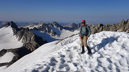 Eric happy nearing the summit