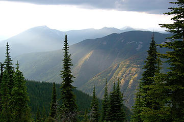 Salmo Lookout - not the best photo, but I liked the light hitting the opposite slope