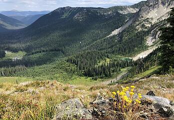 Looking east from Frosty Pass, Slate Pass, Buckskin Ridge, Frosty Pass, PCT Loop 8/12-8/19/20