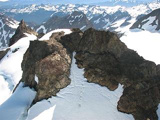 Descent from the false summit