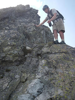 descending the north ridge