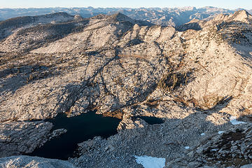 lake 9820 from mt hoffman 10,850