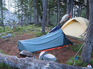 Camp below Shellrock Pass