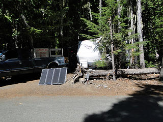 Solar panels in a campsite at White River campground.