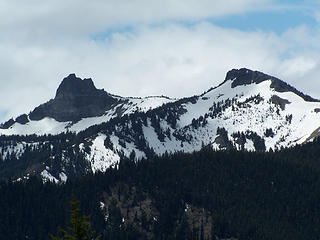 Unnamed peaks to the SW.