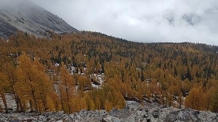 Looking down from Buttermilk Ridge