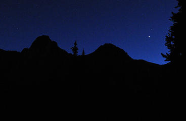 Night shot of Buckhorn Mountain