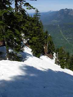 Looking west along the upper ridgeline...