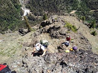 Minor class 3 steps on the ridgeline.