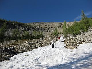 Boot ski in Lost gully!