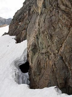 snow still filled in approaching red ledges