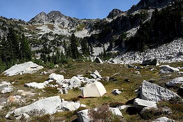 Camp on a much smaller green