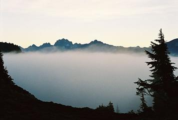 View from outside my tent just as I woke up.