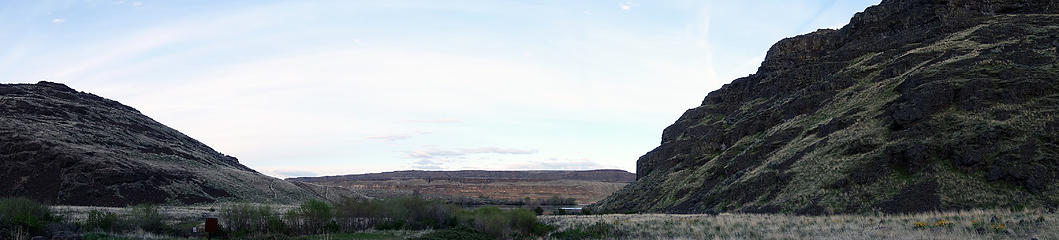 From our campsite where Brushy and Quilomene Creek converge to form Wanapum Lake at the mouth of the Columbia River.